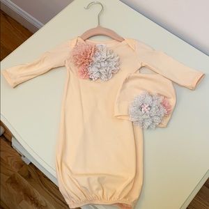 Brand new peach baby layette